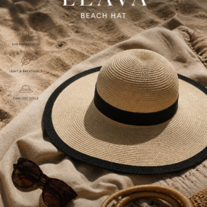 LEAVA - Chapeau de plage élégant