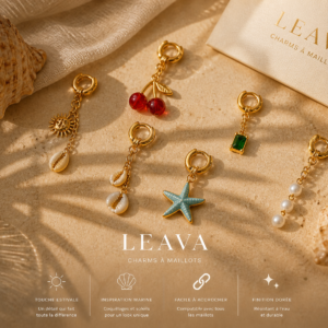 Charms dorés LEAVA